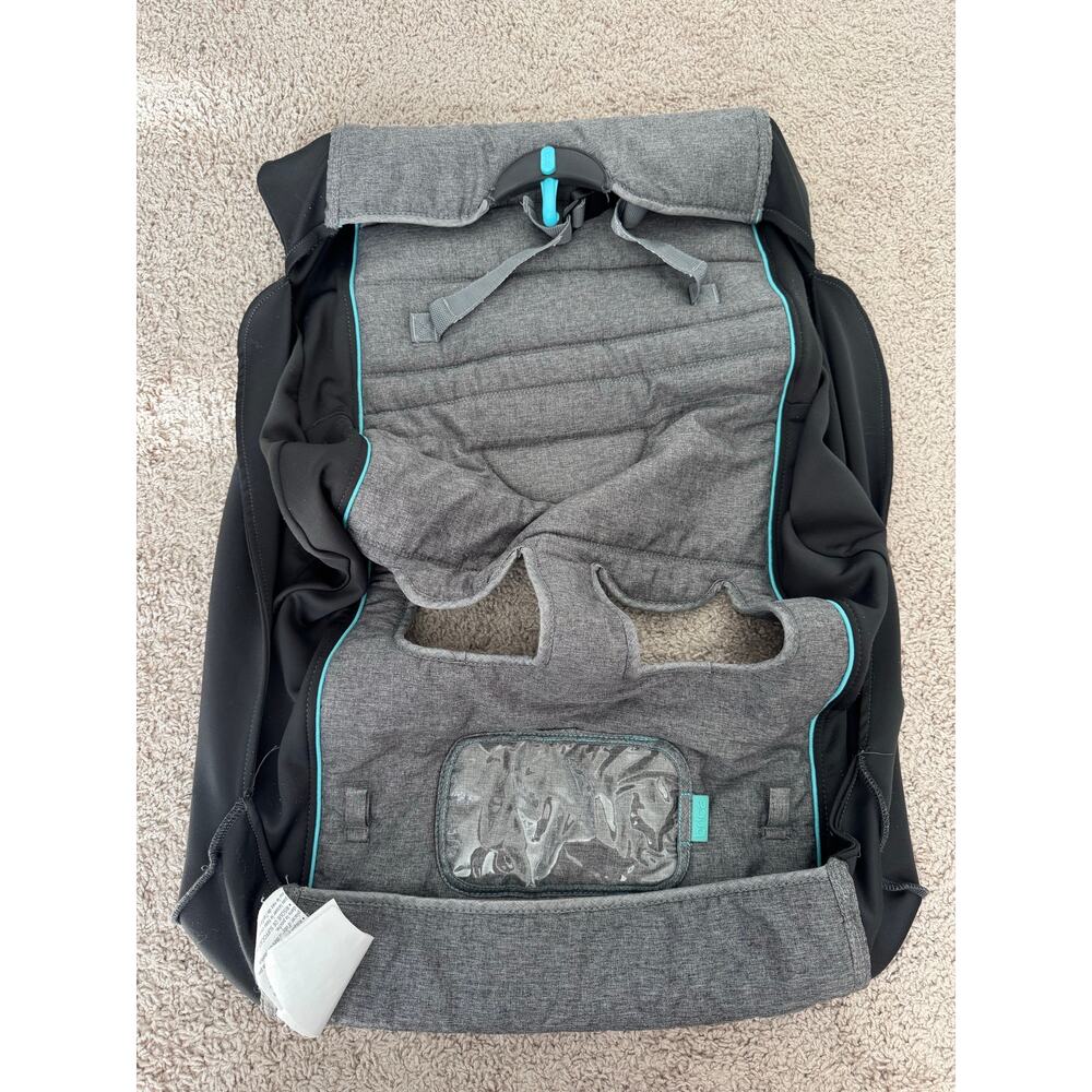 Munchkin Brica GoShop Shopping Cart Cover Gray Teal Baby Seat Cover